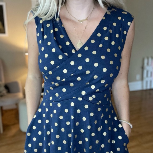 Anthropologie Maeve Polka Dot Dress - Picture 2 of 5